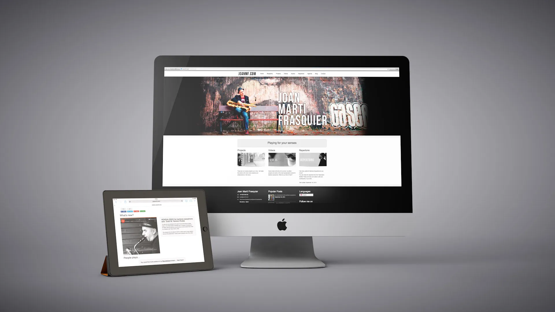 Saxophonist Promotional site